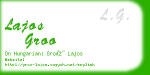 lajos groo business card